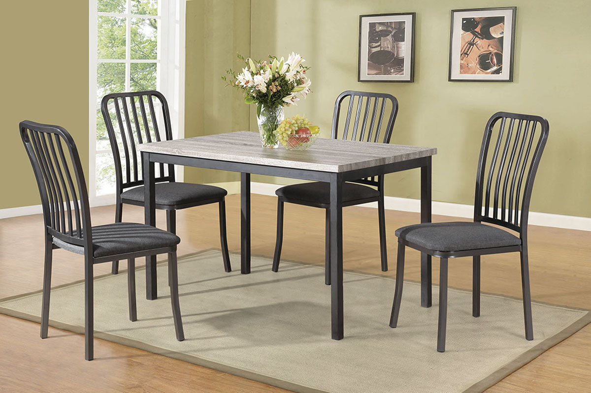 Poundex 5 deals piece dining set