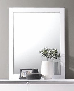 White lacquer deals mirror