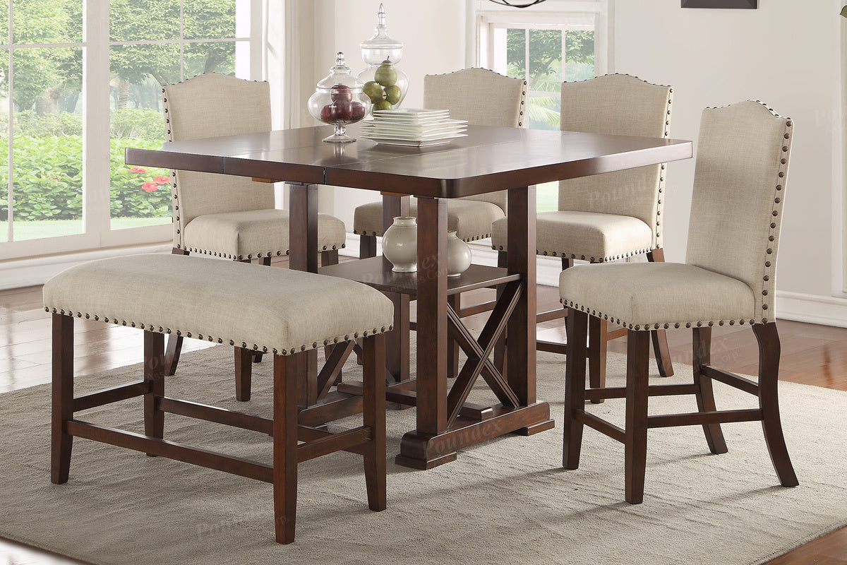 Counter height dining discount set with butterfly leaf