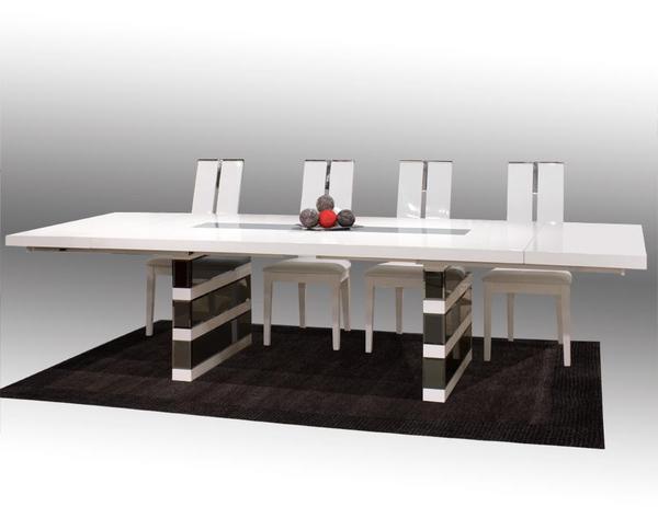 Sharelle Desk | Uber Modern | White Lacquer & Wenge | Glass Legs | 76