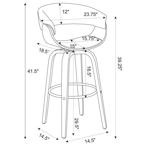 Zion Upholstered Swivel Bar Stool 100205