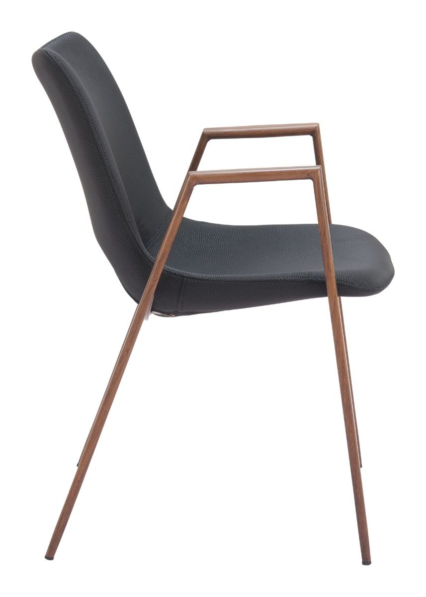 Desi Dining Chair 101694 Black & Walnut