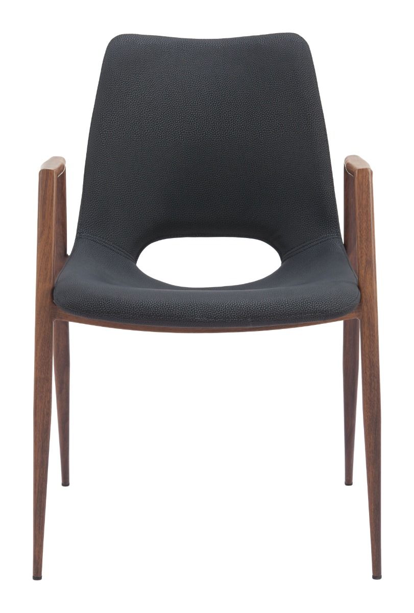 Desi Dining Chair 101694 Black & Walnut