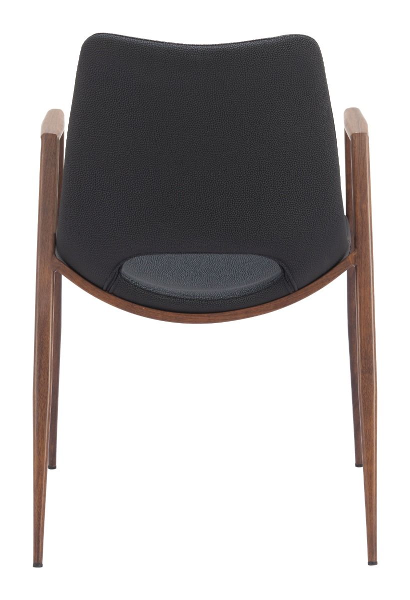 Desi Dining Chair 101694 Black & Walnut