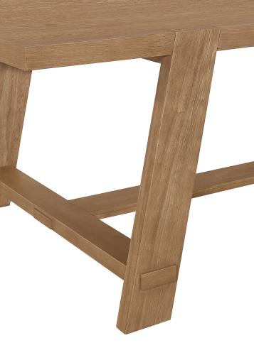 Sharon 104171-S7 - Juego de comedor rectangular con base de caballete (7 piezas)