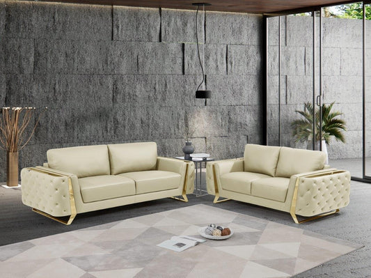 Global United 1050 - 2 Pc Sofa Set Beige