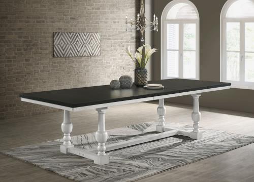 Aventine 112" Extension Dining Table Vintage Charcoal