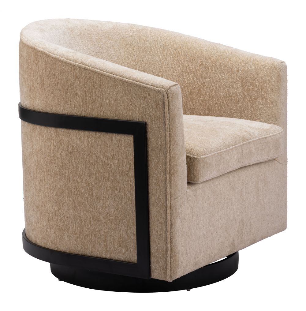 Hanko Swivel Chair Golden Beige 110009