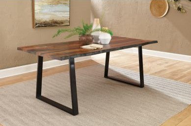 Ditman - Comedor de 6 piezas, colección de comedor Live Edge, 2 opciones de sillas