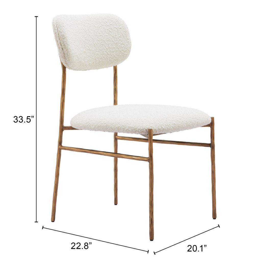 Sydhavnen Dining Chair Cream & Gold 110276