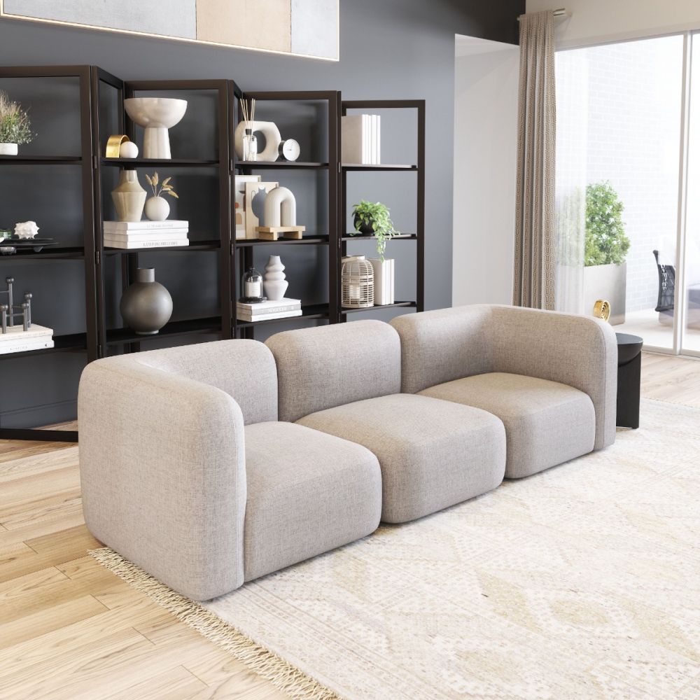 Biak Modular Gray Sectional Zuo Modern