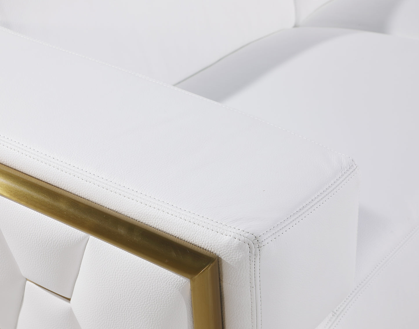 Global United 1111 Sofa - White Italian Leather