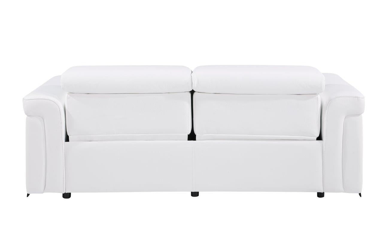 White leather discount two seater sofa