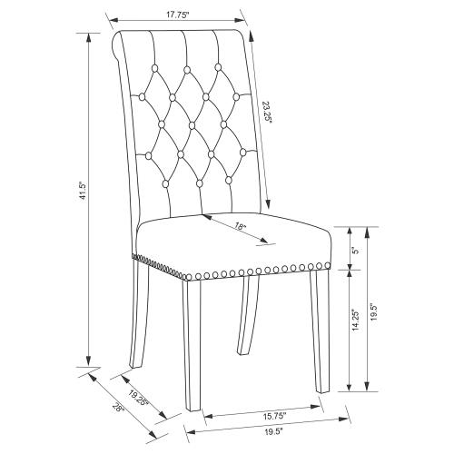 Sherry 5 Pc Marble Top Dining Set - 4 Chair Options