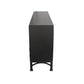 Victoria 4 Door Cabinet - Matte Blk w/Natural