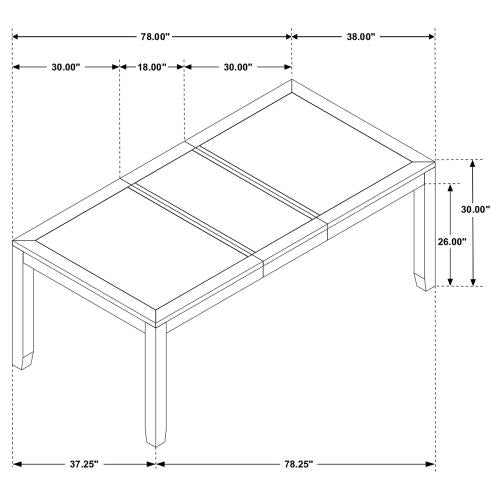 Juego de comedor Elodie de 5 a 7 piezas en dos tonos con hoja extensible