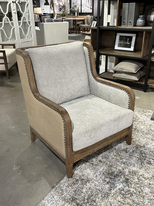 Miles Accent Chair Natural Grey/Taupe Chenille