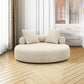 S8054 Round Sofa Beige Polyester by Artisan