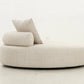 S8054 Round Sofa Beige Polyester by Artisan