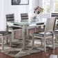 Poundex F2587 Glass Top Dining Set