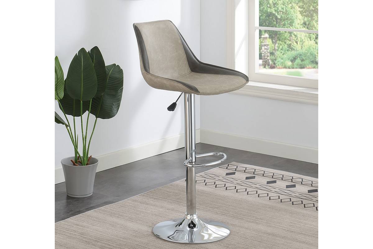 Poundex F1656 Gray Barstool