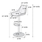 Poundex F1657 Taburete de bar Ébano - Juego de 2