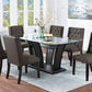 F2153 Poundex 7 Pc Dining Set - Brown Chairs