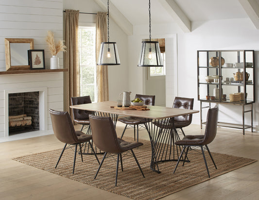 Altus Swirl Base Dining Table Natural Oak 193531