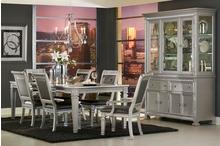 Bevelle 7 Pc Silver Dining Collection w/Extension