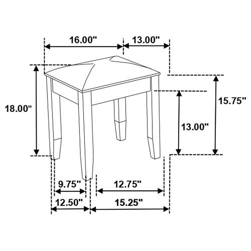 Beaumont Vanity Stool 205297