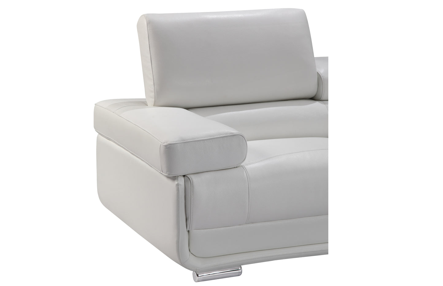 ESF 2119 White Top Grain Leather Sectional