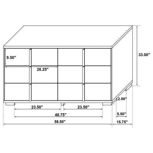 Marceline 4 Pc White Bedroom Set 222931