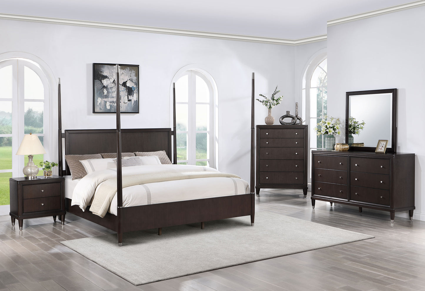 Emberlyn Brown 4 Poster Bed Collection by Coaster