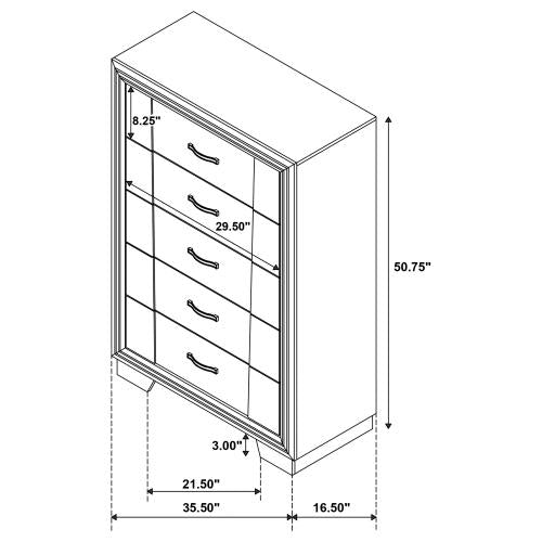 Janine 5 Drawer Chest 223555