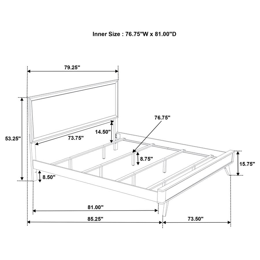 Janelle White 4 Pc Bedroom Set - Eastern King Bed