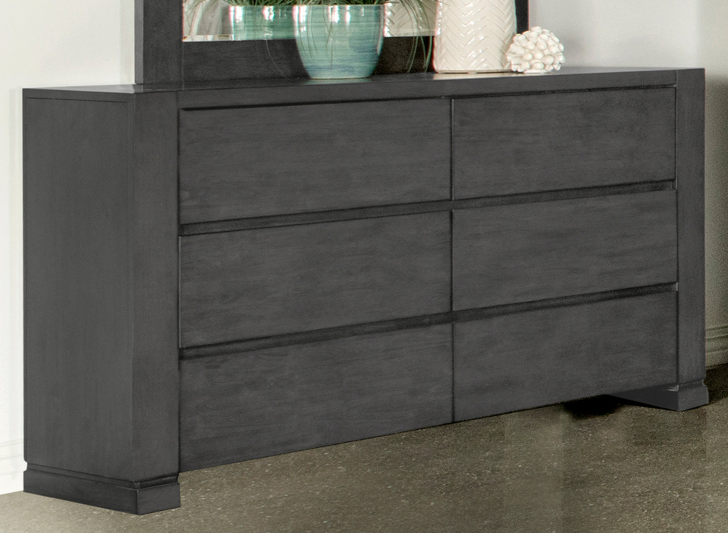 Lorenzo 5 Pc Dark Gray Bedroom Collection