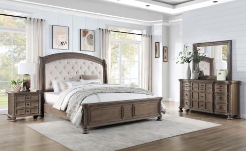 Emmett Bedroom Set by Coaster - Walnut & Beige