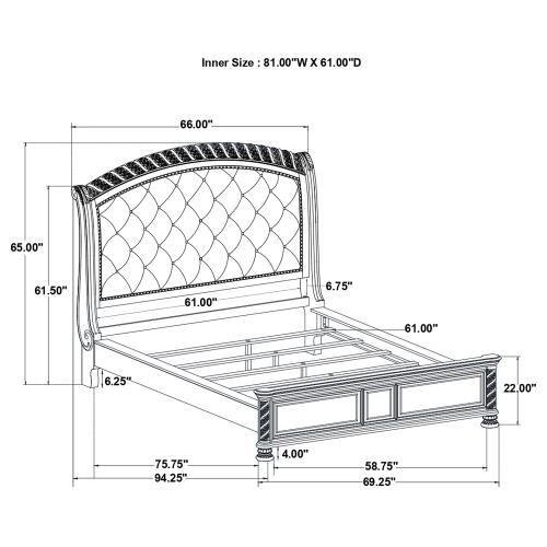 Juego de dormitorio Emmett de Coaster - Nogal y beige