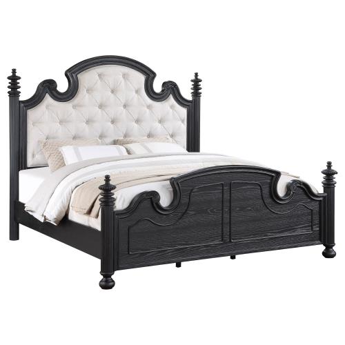 Celina Black Finish 4 Pc Bedroom Set by Coaster