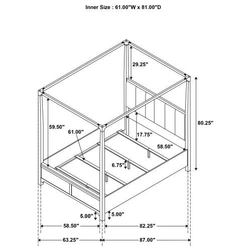 Gran Park Queen Canopy Bed 224931Q