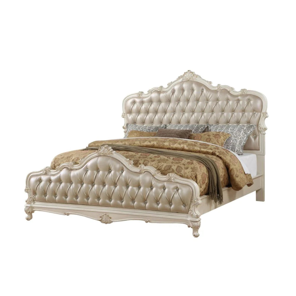 Chantelle Acme Bedroom Collection - Pearl White Finish