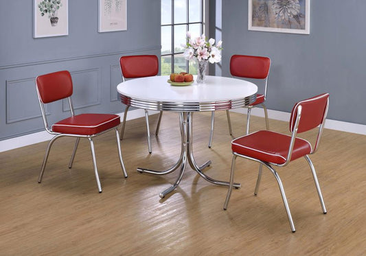 Retro Chrome Plated Table Sets - Coaster Furniture 2388