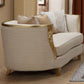 Cora Modern Style Beige Sofa in Gold finish Cosmos Furniture