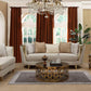 Cora Modern Style Beige Sofa in Gold finish Cosmos Furniture