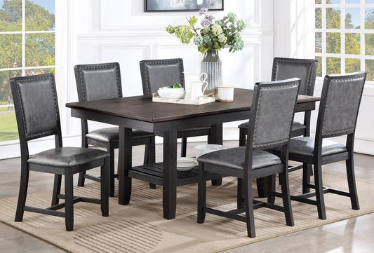 Poundex F2438 Dark Coffee Dining Collection