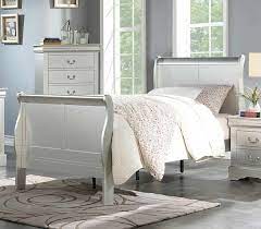 Louis Philippe III Sleigh Bedroom Collection - Platinum Finish