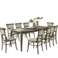 Bistro 9 Pc Vintage Walnut Dining Set w/Extension Leaf