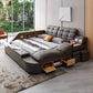 Muebles artesanales 9012 Cama tamaño queen - Gris