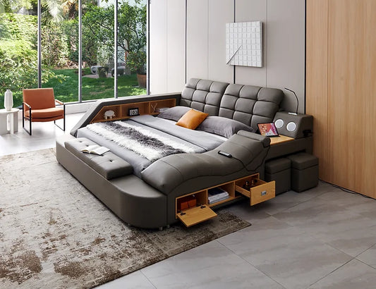 Muebles artesanales 9012 Cama tamaño queen - Gris