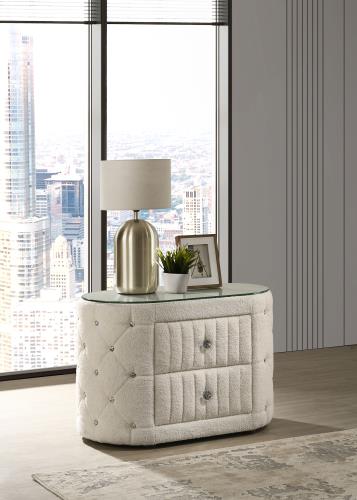 Sonya 360122 Boucle Upholstered Nightstand